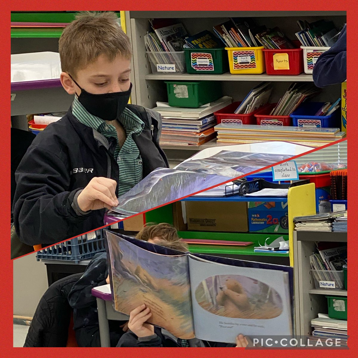 Our Star Student shares a read-aloud with his classmates. What a great book! #sheridanshines #findingjoy67 #LakeForestSD67