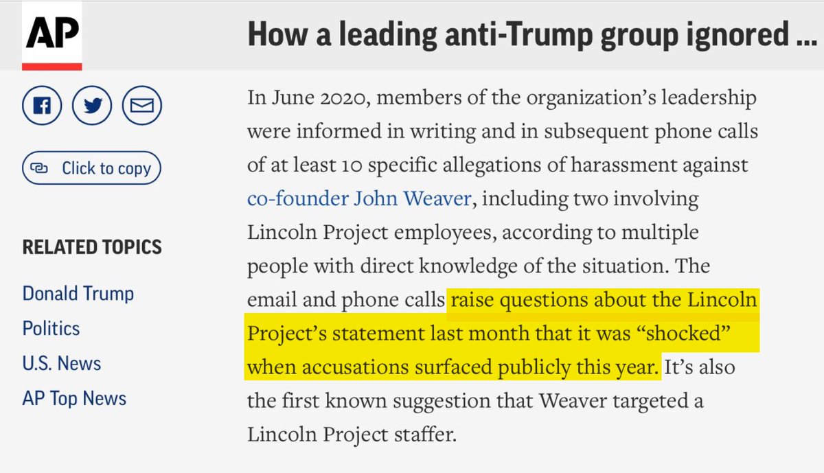 They also covered up rampant complaints of sexually predatory behavior in their organization and then, when they surfaced, outright lied to the public, claiming the knew nothing.But as we'll see with Neera Tanden's confirmation, that stuff is just a partisan game that's played.