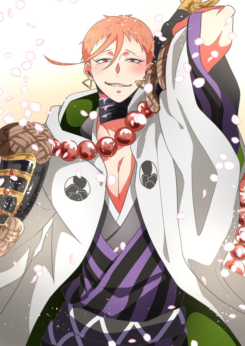 刀剣乱舞 岩融極実装記念日 過去絵ですまない 涙の修行から一年か 耐え難い事実を突き アゲノ のイラスト