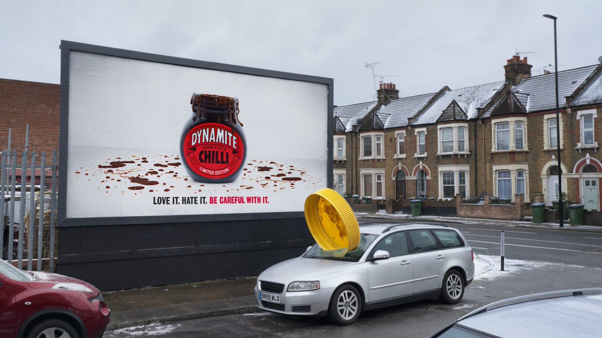 dominic_murray0's tweet photo. KABOOM! Explosive new #OOH campaign for #MarmiteDynamite 🧨

Amazing work by @aandeddb @mindshare_uk and @kineticwwUK 🔥🔥🔥 https://t.co/TIlG1bHZYs