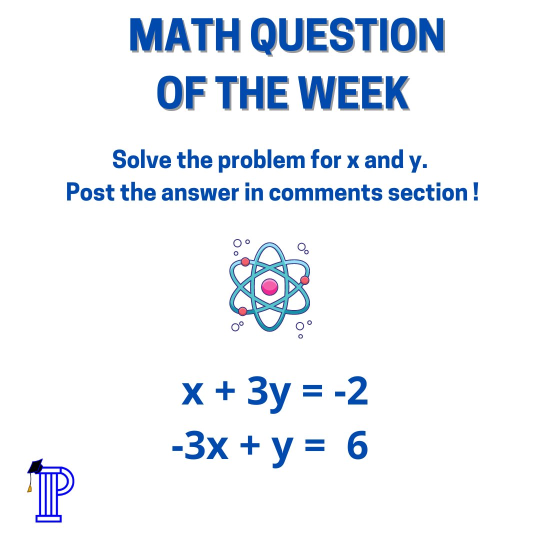 JuliaRossPT's tweet photo. Math Question Of The Week! 
Post your answer in the comment section. If you don't know the answer, and need help, send us a DM! Our talented team of tutors would love to help you improving your skills!
#ProfessionalTutoring #CollegeCoaching #education https://t.co/EdTzo23X3S