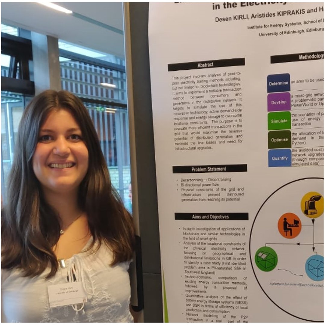 "As a sustainable energy engineer, my ultimate goal is to contribute to the decarbonisation of the electricity system by investigating innovative smart grid solutions using #tech like blockchain, smart contracts and #AI." 
~ Desen Kirli, PhD student

#WomenInScience