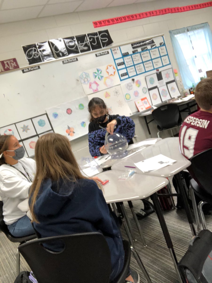 b_gwinner's tweet photo. @AMCMSBobcats in Mrs. Hermann’s #Geometry class exploring spherical geometry with #LenartSpheres. Thanks to @Give2Kids for the EF grant! https://t.co/6WjcsgOeyW