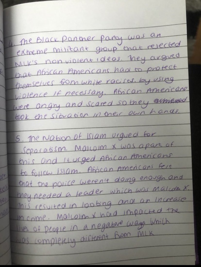 EssaHumanities's tweet photo. Year 10 students in Mr Ashton and Mr Daniel’s History classes have produced some brilliant responses to feedback given to them for their assessments this week. 

Great to see students improving their exam technique from home 📚🥇⭐️ https://t.co/elDegYIwA5