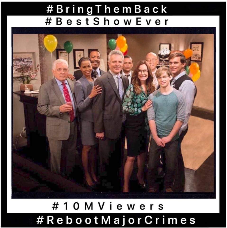 bridgette_TN's tweet photo. There will be a huge party around the world when you #RebootMajorCrimes 🎈🎈🎇🎇 @hbomax @WBHomeEnt let’s do this! #BringThemBack #BestShowEver @MaryMcDonnell10 https://t.co/jhjfdMy9Y3