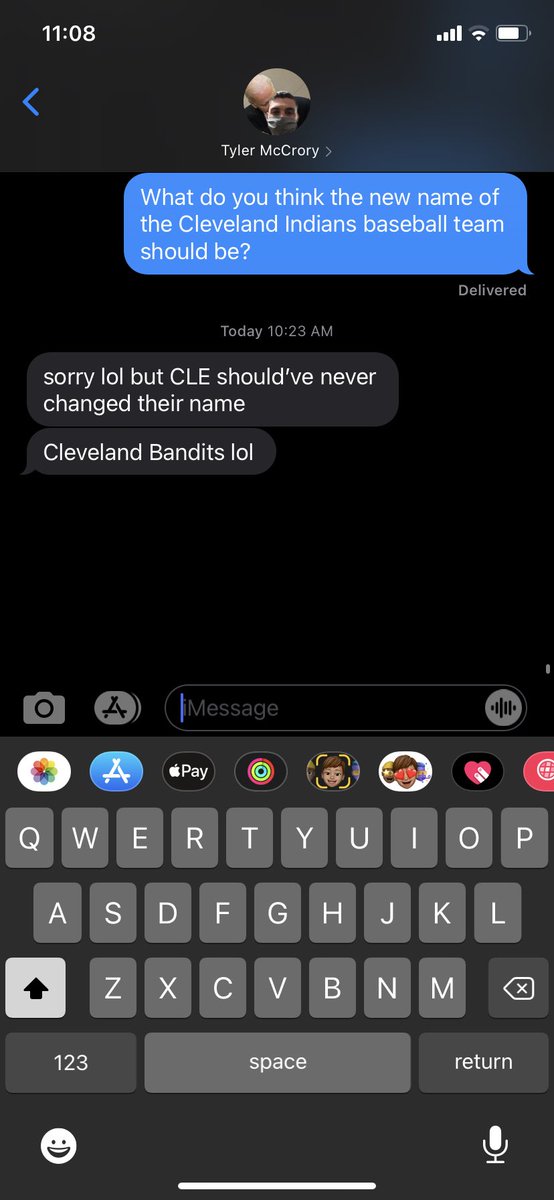 hannahbonana123's tweet photo. Two UA students and what they think the Cleveland Indians should rename their team. Tyler McCrory (@tylermccrory22) Sophomore. Nick Gregory (@Nickgregory_2) Sophomore. #PRWritingAkron #Team1 https://t.co/6yxMqNhXc0