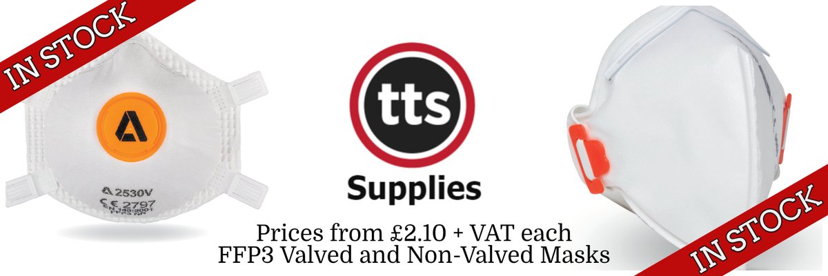 TTS00's tweet image. Looking for ffp3 disposable masks? Free Delivery on all orders over £100. Take a look at our online shop: tts-supplies.co.uk/collections/ff… #ffp3 #disposablemask #rpe #Masks