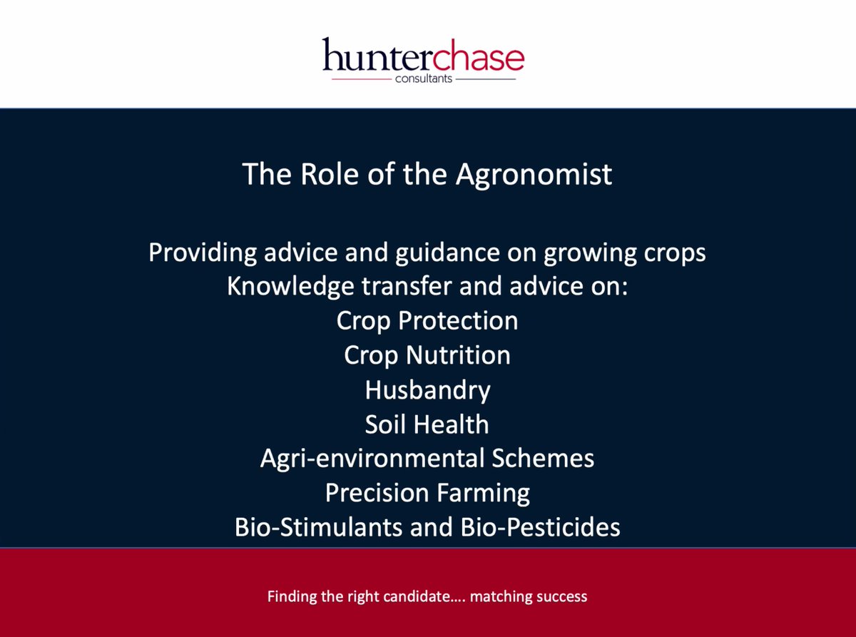 Great presentation by Brian from <a href="/HunterChaseUK/">Hunter Chase</a> talking about the first important steps for a Career in Agronomy and what the role of the Agronomist covers #agronomist #careerinagronomy #cropprotection #cropnutrition #webinar #knowledge