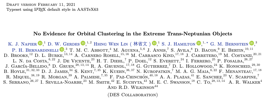 My (probably) last co-authorship paper from grad school is out!!The long story short is, any evidence for Planet Nine is gone. It doesn't exist.This is the most comprehensive study EVER that examines the original clustering argument, led by  @kjnapes. Let's get into it!