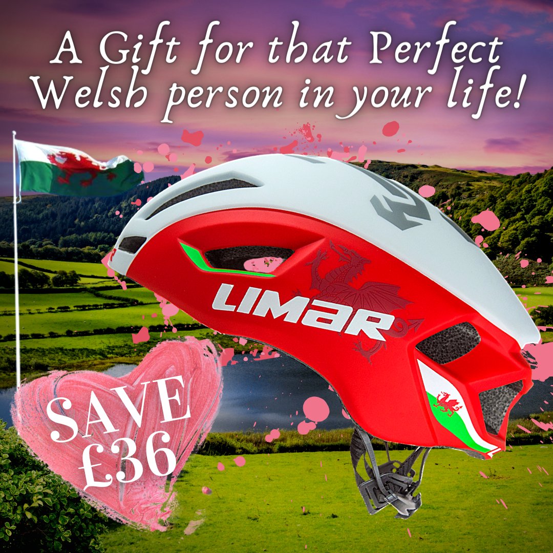 The only Welsh-themed helmet available in the world, treat that special Welsh someone to a perfect cycling gift 🏴󠁧󠁢󠁷󠁬󠁳󠁿 Get your exclusive code below and enjoy a 20% discount 💖

info.beiciocymru.co.uk/supporter

<a href="/LimarHelmetsUK/">Limar Helmets UK</a> │#CyclistsValentinesGift