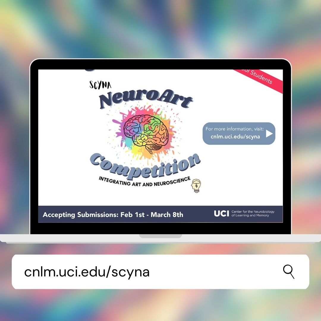 🚨 Attention K-12 Students! 📢 Calling all artists 🎨 The SoCal Youth Neuroscience Association (<a href="/scyna_uci/">scyna🧠</a>) is accepting #NeuroArt submissions: February 1st 2021 - March 8th 2021
⤷ Visit 🔗 cnlm.uci.edu/scyna/neuroart…