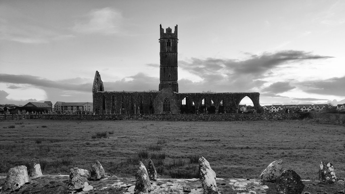 A beautiful photograph of the Abbey in Claregalway taken by Aisling McGlynn @ClaregalwayColl for her B&W photography lesson @CBCTransitionYr #photography #onlinelearning #CreativityAtHome