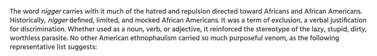 You can't logically apply a colorblind usage status to a RACIST word used to reinforce racist systems, to the verbal manifestation of white supremacy and anti-Black violence.