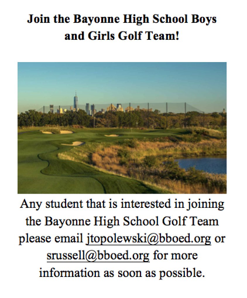 BayonneBOE's tweet photo. Attention BHS Students! @BayonneHigh https://t.co/yD5gtCexNi