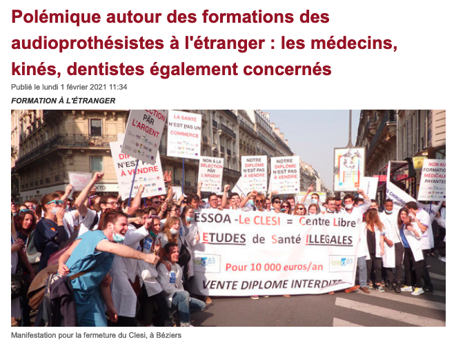 🌍 Formations des audioprothésistes à l'étranger - Stéphane Gallego, audioprothésiste, membre du bureau du SDA, rappelle les enjeux de santé publique d'une formation de qualité dans un article de <a href="/Audio_infos/">Audio infos</a> : swll.to/LWTbt