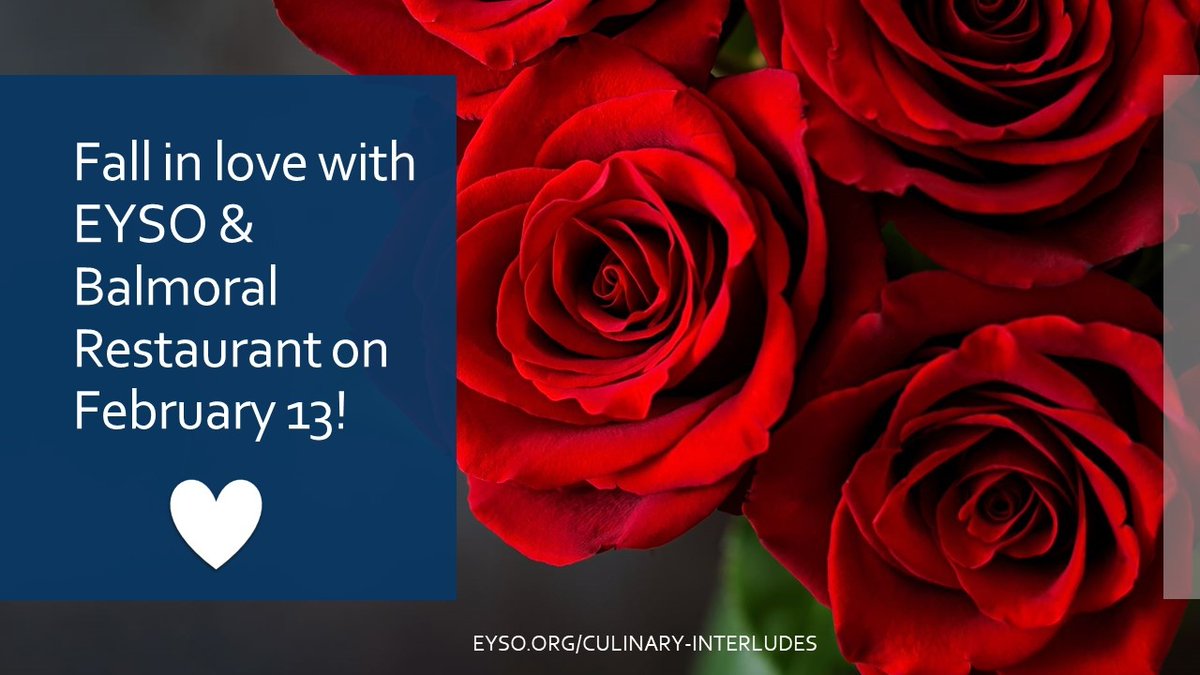 EYSO's tweet photo. Fall in love with EYSO & Balmoral Restaurant!
FEBRUARY 13
https://t.co/Xq4DyKuiM1
#foodie #dinner #EYSOFANS #musiceducation #musiceducationmatters #supportthearts #scottishfood https://t.co/1YhTLJseE6