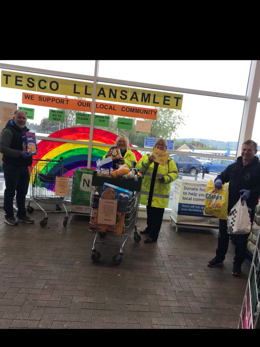 hmppswales's tweet photo. Some more pictures of the Swansea CP Supervisors helping out the local Foodbank 's through the Covid-19 lockdown
#ThrowBackThursday
#CommunityPayback
#FoodBanks
#Covid-19
#SocialDistancing 
#TescosDonation
#LifepointChurch
#Swansea https://t.co/QIPqk3POaC