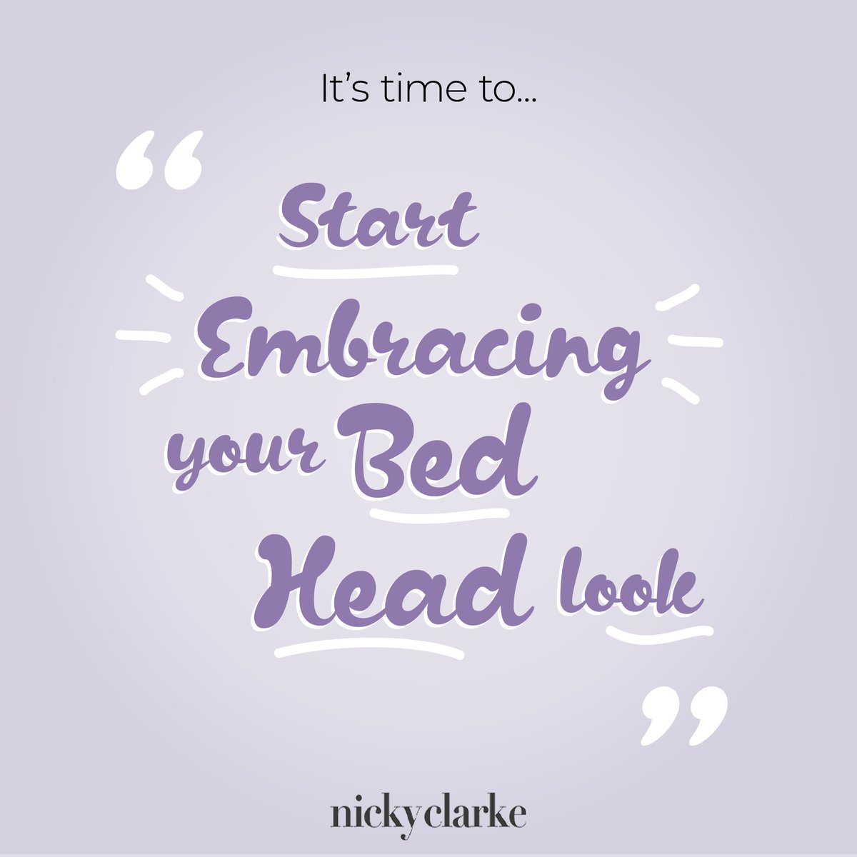 If you haven't already started embracing your bed hair, our Mayfair salon stylist <a href="/LeeRadley/">Lee Radley</a> is encouraging you to, as he predicts the undone look will become one of this year's trends ❤️