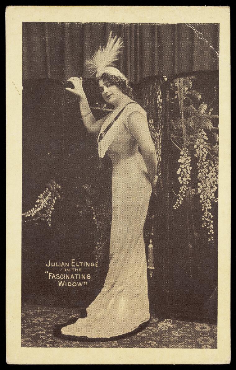 Object 7 featuring Julian Eltinge, a popular female impersonator from the early 1900s. Julian would write make up advice columns for women - you can find this postcard  @ExploreWellcome  #LGBTHM21    #draghistory