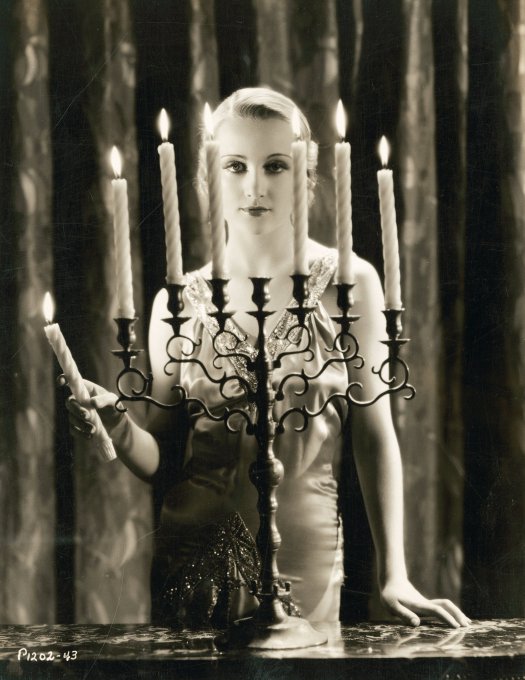 Carole Lombard, publicity image, cinema candlelight