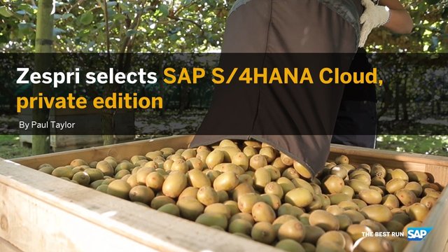 Gary_Sandham's tweet photo. Zespri International, the world’s largest marketer of kiwifruit moves to SAP’s new SAP S/4HANA Cloud, private edition. Read the @SAPNews: https://t.co/KFo0BsWCzo https://t.co/eD8QmoUQQv