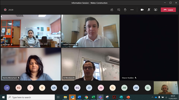 Another great session for #NationalApprenticeshipWeek with young people from the London Borough of Havering. Many young people asked questions to our higher apprentices, hearing first hand all the positives of being an apprentice. @watesgroup