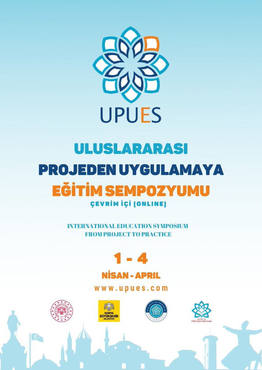 UPUES 2021’le farklı bir bakış açısı getiriyoruz. Siz de bizimle böyle bir deneyime katılmaya ne dersiniz?
Eğitim camiasıyla paylaşacağınız bildirilerinizi bekliyoruz.
#KonyaMEM
#UPUES2021
<a href="/tcmeb/">Millî Eğitim Bakanlığı</a>
<a href="/ziyaselcuk/">Ziya Selçuk</a>   <a href="/NEUniversitesi/">Necmettin Erbakan Üniversitesi</a>
<a href="/Konyabuyuksehir/">Konya Büyükşehir Belediyesi 🇹🇷</a>