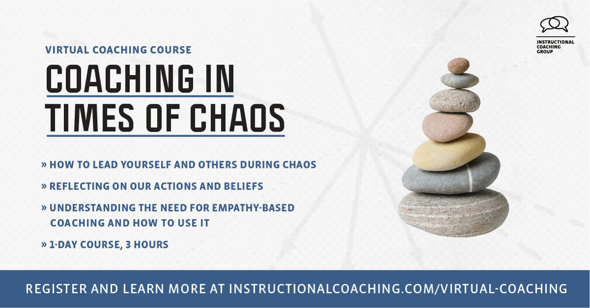 Coaching in Times of Chaos
Register for this ‘zen moment for the brain’ and learn how to  help #teachers reduce anxiety. Explore: new issues #instructionalcoaches are facing; listen with empathy; revisit the necessity of slowing down. instructionalcoaching.eventsmart.com/events/1-day-w…