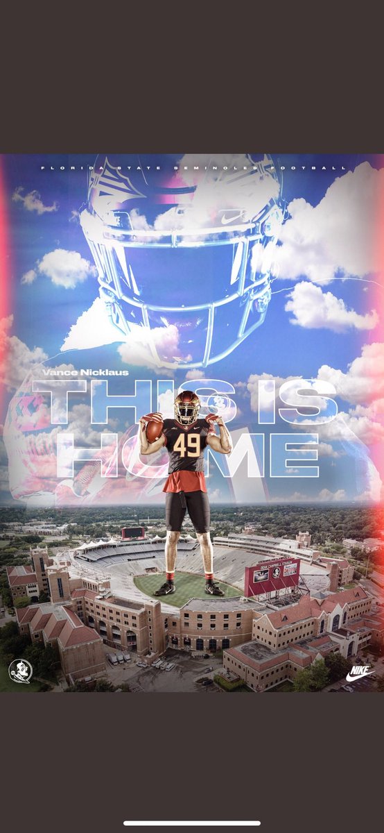 I’m 100% committed to play football at Florida state University (PWO). Thank you to my family, friends, and coaches for everything along the way. 
Thanks <a href="/ChuckCantor/">Chuck Cantor</a> for this opportunity.
<a href="/WesleyanFB97/">Wesleyan Football</a> <a href="/FranklinPridgen/">Franklin Pridgen</a> <a href="/FSUFootball/">FSU Football</a>