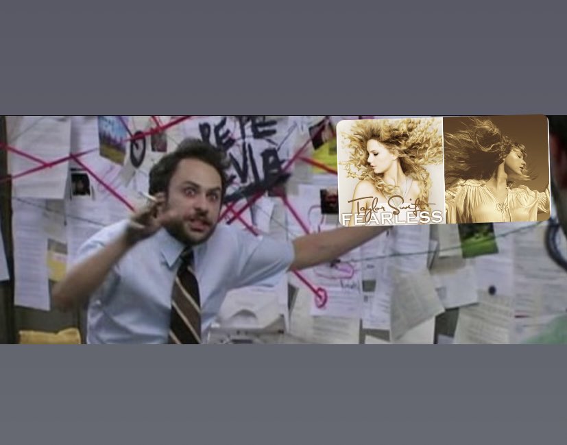 K_L_E_'s tweet photo. me in 30 years explaining why i have two different copies of the first 6 taylor swift albums in my record collection https://t.co/RQpfVge33j