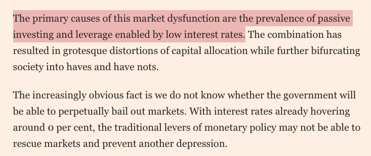 Pure Trumpery. It was 1 stock out of tens of thousands in the world which moved that way and has become a meme unto itself of fantabulous stock and social movement.Carson talks briefly about low rates and government bailouts, which theoretically should affect the others.