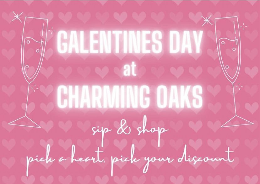 Thought we were done with the Valentine’s Day deals? Think again! Check out Elisabet Boutique today from 3:00-6:00 and Charming Oaks tomorrow for sips, treats, &amp; deals! XOXO, Downtown Auburn 

#downtownauburn #valentinesday2021 #shopping #discounts #shoplocal