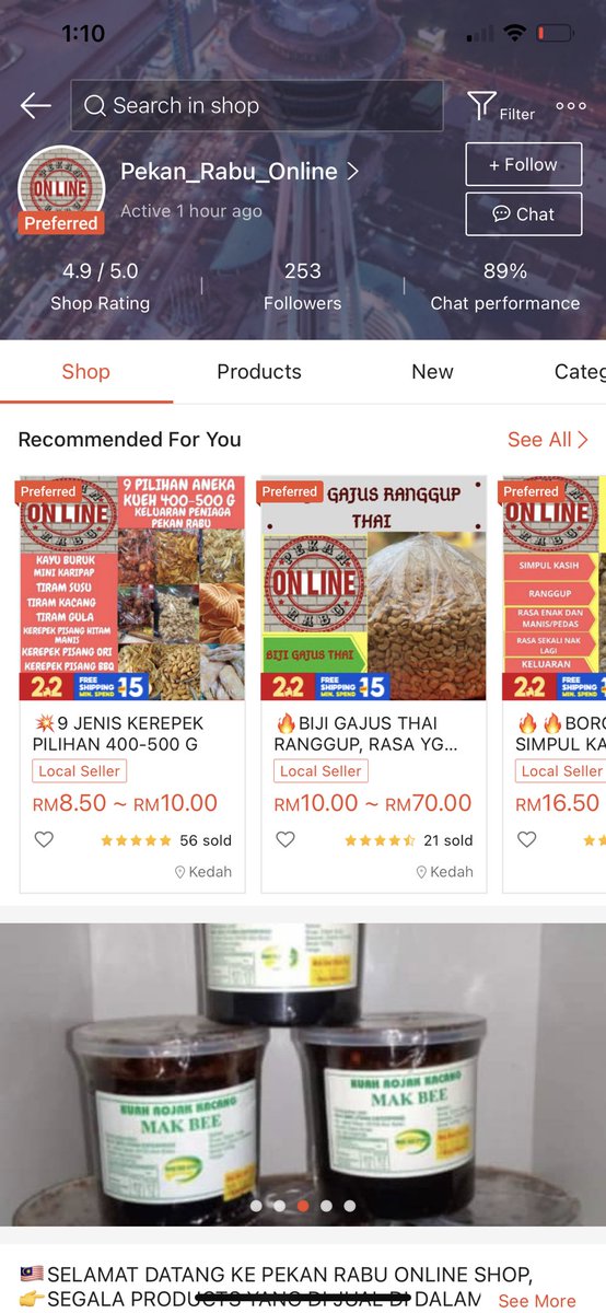 Korang pi sapot Pekan Rabu kat shopee naa??? Good that they have this initiative to brings all the goods online since tempat camni depends highly on tourists. Pi shopping banyak2! Shopee Pekan Rabu :  https://shp.ee/jvae9m7&nbsp;