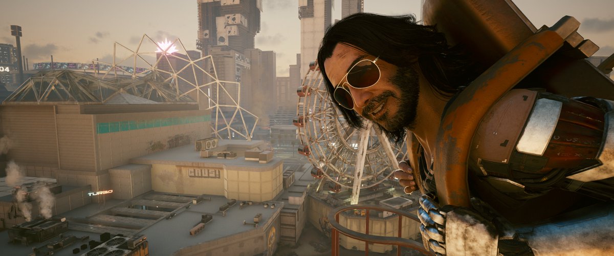 GameScreenCap's tweet photo. Good Times, with #JohnnySilverhand 
:)

#Cyberpunk2077 #WVPPortrait #Cyberpunk2077PhotoMode 
#VirtualPhotography  
#TheCapturedCollective 
#VPEclipse #VGPUnite #PhotoDenUC https://t.co/UIECOLcWD4