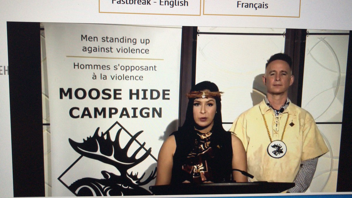 “If you wear this moose hide square it means you promise to never be violent to the women and children in your life and that you will stand up to violence against women and children.” #MooseHideCampaignDay