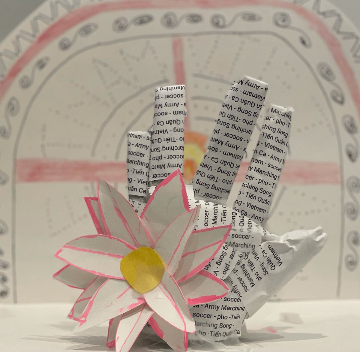 JanetLConlin's tweet photo. I have an amazing group of 8th grade artists this quarter! This is from their country study... great job Zalan G, Josh D, Jayden C, and Mason V  #SMSpride #engage109 @DPS109 #middleschoolart https://t.co/s4wTYJpOXK