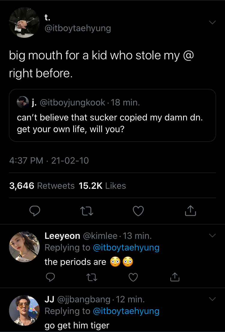 generickoo's tweet photo. #taekookau

All these eboy bts accounts are making me think of an AU where eboy Taehyung and Jungkook are the biggest ship on campus. Literally /everyone/ wants to see them together, everyone.
 
The problem? They’re rivals. https://t.co/locXbK1eVp