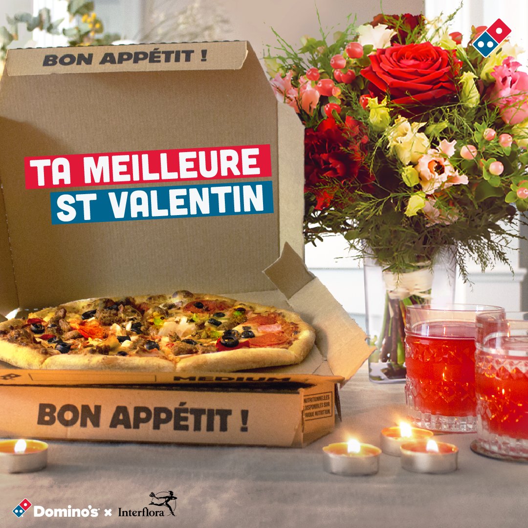 Tu n’es pas le plus romantique mais tu veux faire les choses bien pour la #StValentin ? Tente de gagner 2 pizzas et 1 bouquet de fleurs 👇

✅ Follow @dominos_pizzafr et <a href="/Interflora/">Interflora ❤️</a>
🔁 RT
💬 Commente avec le #MaMeilleureStValentin

🍀 TAS d’un gagnant parmi les commentaires.
