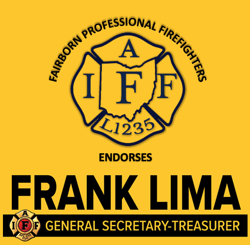 Thank you #IAFF Local 1235, Fairborn Professional Firefighters for joining the Unite, Fight, &amp; Organize campaign. I'm humbled by your support &amp; will work every day for our members in Ohio, across the US &amp; Canada as #IAFFGST. #limaforgst #unitefightorganize #overtime 🥊