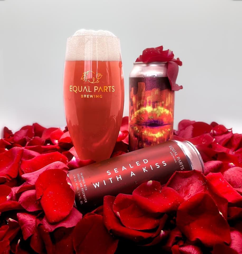 Each can has been daintily kissed by head brewer Nick, and is ready to come home with you to surprise your most special Valentine.
Available now in our online store (equalpartsbrewing.com) and in the taproom today at 1pm. $16 per 4 pack. Happy Valentines Day!