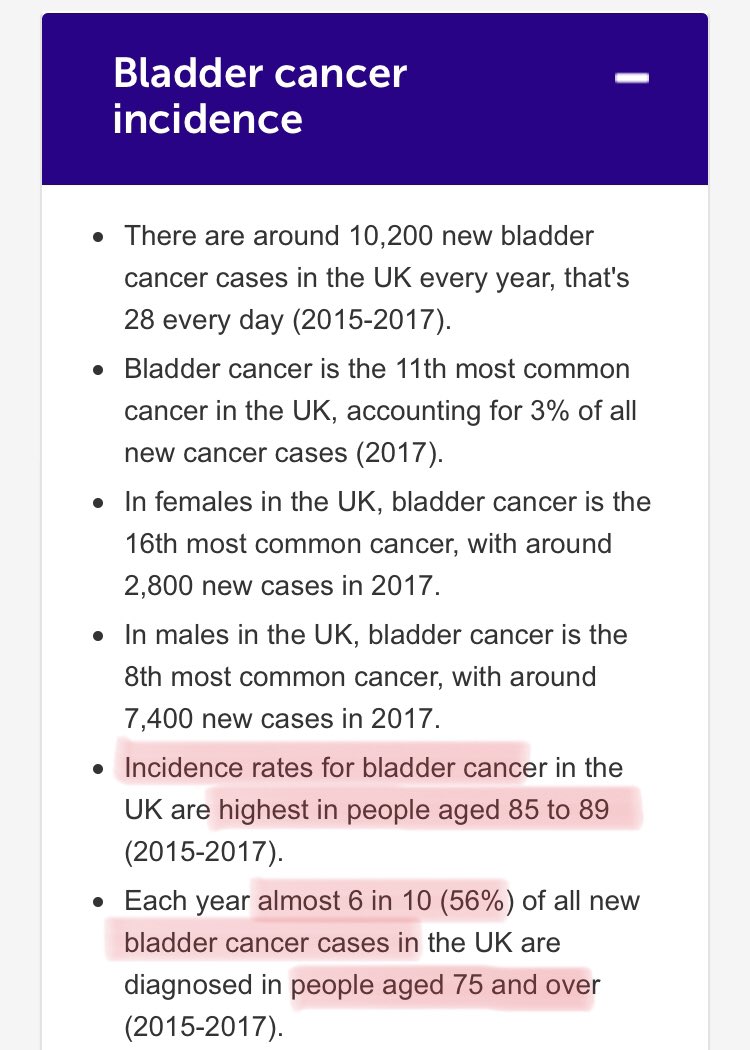  #DDDD  $LBPS Couple this with the fact most people who are diagnosed with bladder cancer are over 75 years old and have pre existing weak immune systems