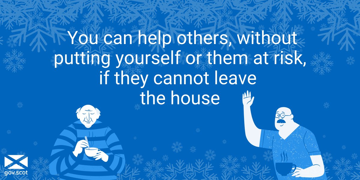 This winter, it's more important than ever that we take care of ourselves & others.Those who are well & not at risk can provide essential support for their family, friends & neighbours who cannot leave the house.Find out how to provide support safely  https://ready.scot/coronavirus/give-help