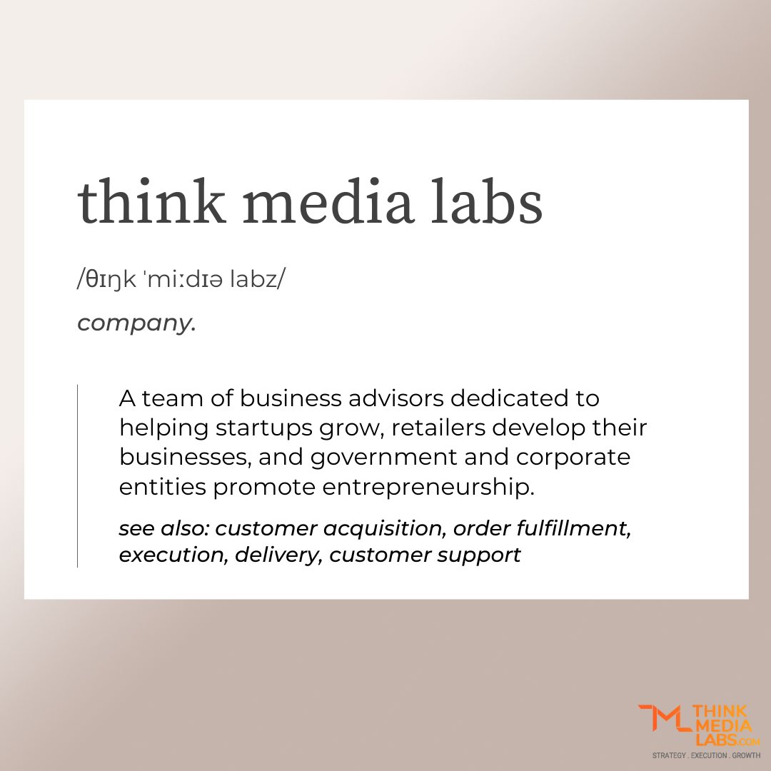We're here to help you find solutions for your most pressing business problems. Reach out to us in the comments or via DM!

#thinkmedialabs #businessadvisors #retail #startups #corporate #government
