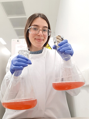 lifearc1's tweet photo. Industrial Placement Student, Giulia, said: "I think the best thing about science is the excitement of discovering something new which could help people." More from our female scientists on today's International Day for Women and Girls in Science: https://t.co/lNxUX4zoou https://t.co/IS1AqNED4t