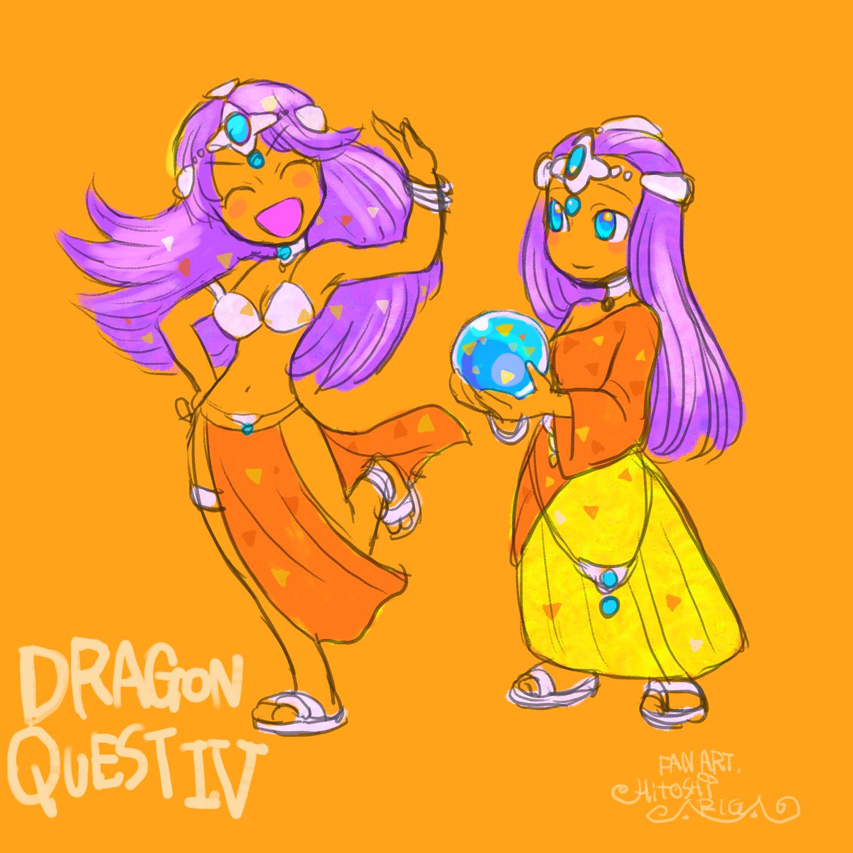 マーニャ(DQ4) 「モンバーバラの姉妹 」|ありがひとし🌇のイラスト