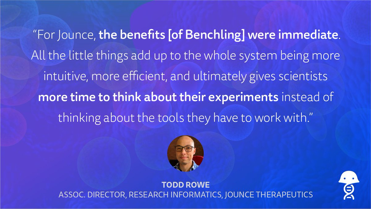 benchling's tweet photo. Learn how the @JounceTx team saved countless hours of busywork and writing &amp; managing custom software patches: https://t.co/PxbHFPTANH https://t.co/O7ltFDA1ey