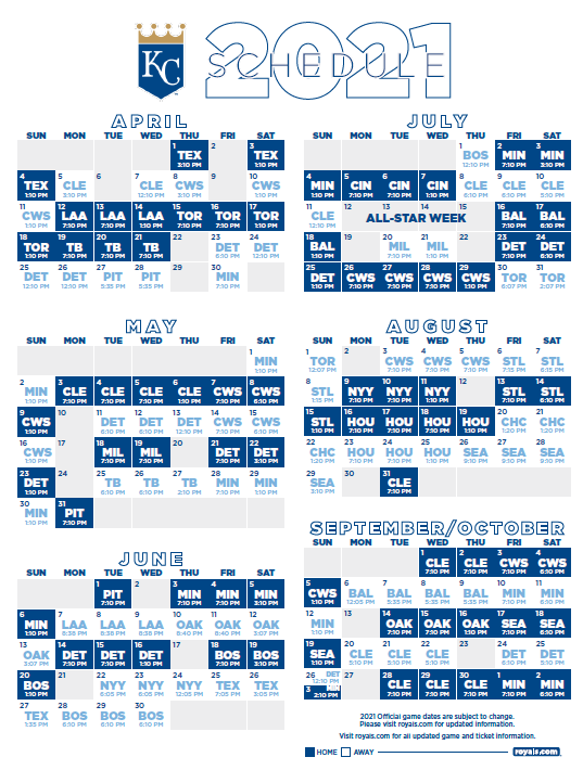 RoyalRundown's tweet photo. .@Royals announce game times for 2021 regular season schedule: https://t.co/Ue5AvoDIzt https://t.co/Ult1UOXGps