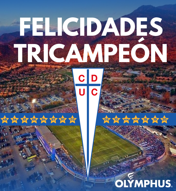 Olymphus_Chile's tweet image. 🏆⚽️Felicitamos al club Universidad Católica Cruzados y a todos sus hinchas por este histórico tricampeonato que de seguro jamás olvidarán.
Un gran abrazo desde la familia Olymphus ¡Y a seguir celebrando los cruzados que se lo merecen! ⚪️🔵⚪️
#TriCampeon #LosCruzados