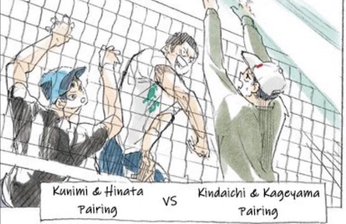 I'm happy for kageyma and kinadochi ??? is that their first game handfive after all these year! Ki daichi hiting kageyama's toss ???? 