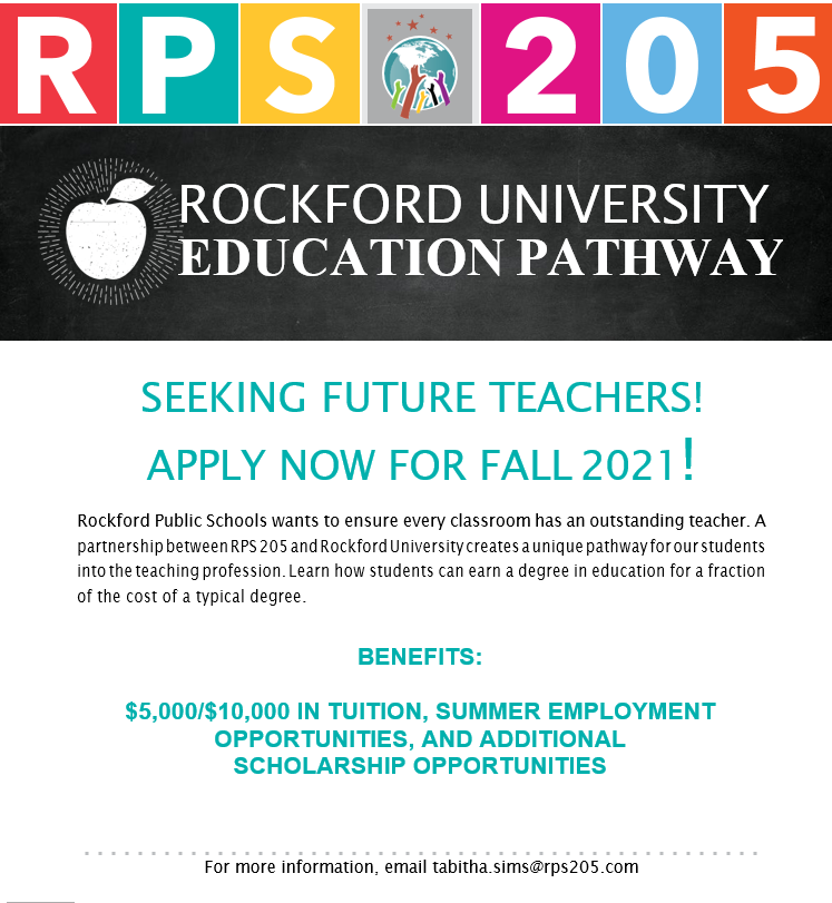 RPS205 (@rps205) on Twitter photo Seniors interested in a career in education: apply NOW for the <a href="/RockfordUniv/">Rockford University</a> Education Pathway! RPS 205 grads who meet admission criteria can enroll at RU & receive discounted tuition toward a four-year teaching degree! #OurKidsRock #OurTeachersRock Seniors interested in a career in education: apply NOW for the <a href="/RockfordUniv/">Rockford University</a> Education Pathway! RPS 205 grads who meet admission criteria can enroll at RU & receive discounted tuition toward a four-year teaching degree! #OurKidsRock #OurTeachersRock